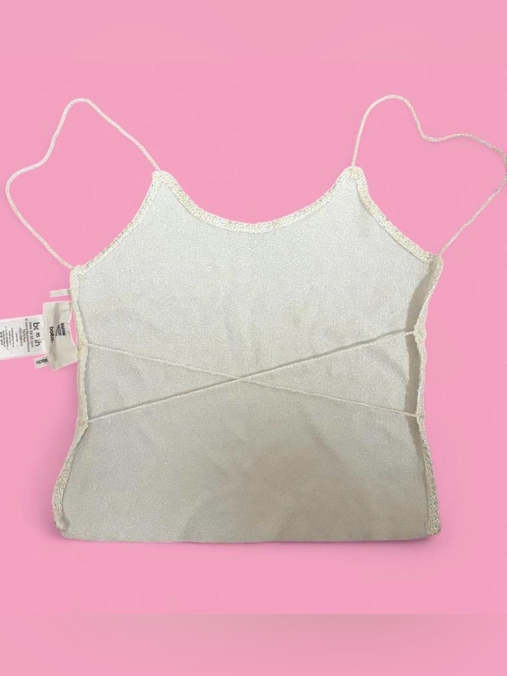 Ba&sh x Maryam Nassir Zadeh Sparkle Backless Top